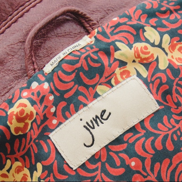 Nordstrom June Maroon Leather Jacket - Picture 5 of 5